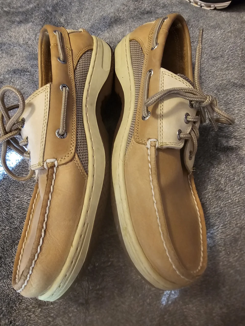 Sperry TopSider Leather 3 Eye Billfish Boat Shoe  Cognac Brown *Worn <3 Times *